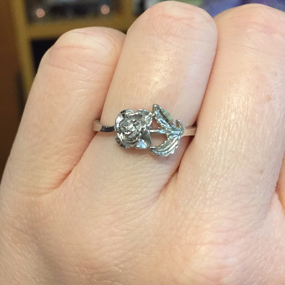 Silver Rose Ring